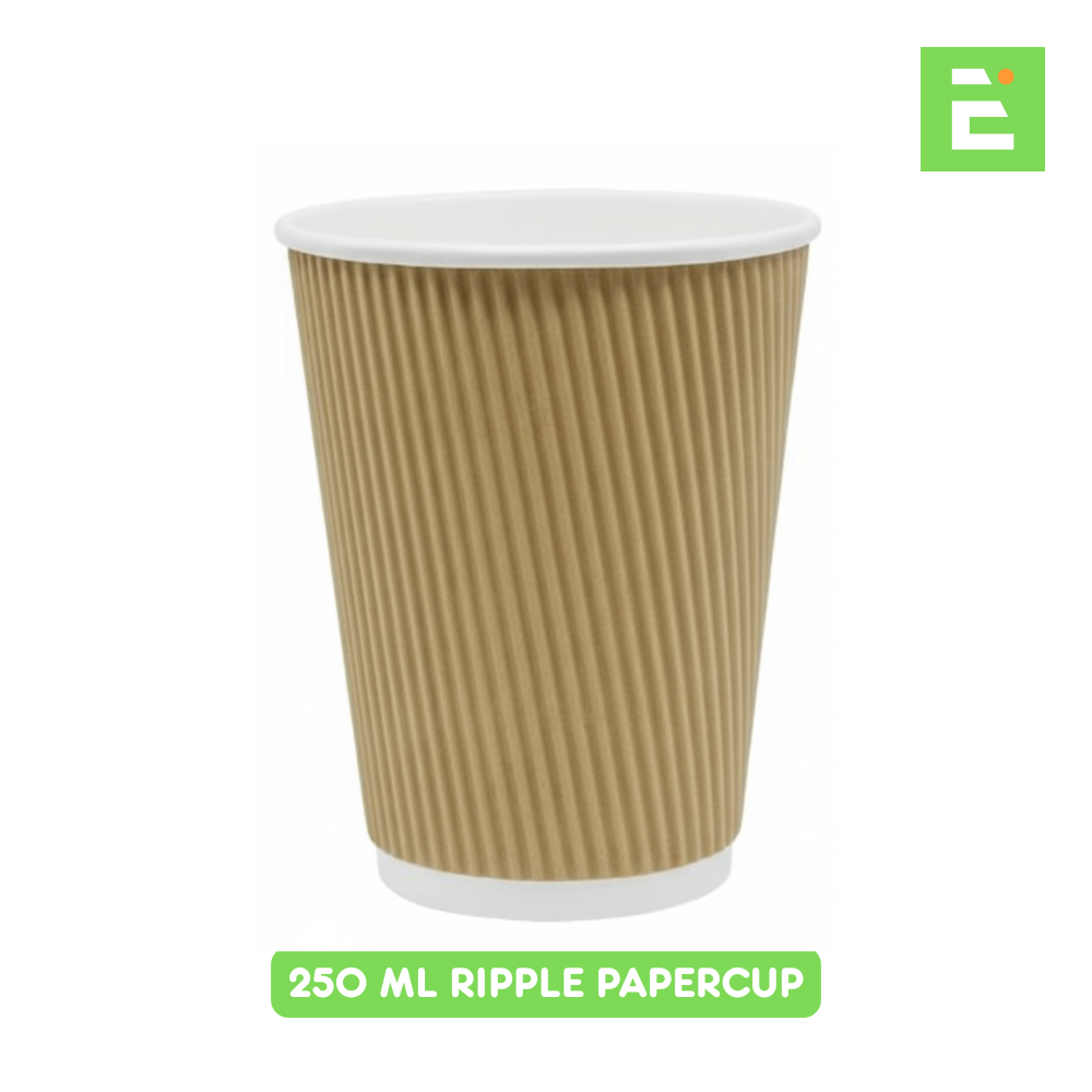 Papercup 250ML Ripple 210GSM(Double Coating)